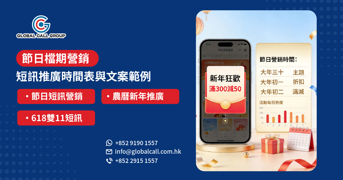 節日檔期營銷：短訊推廣時間表與文案範例（香港版）